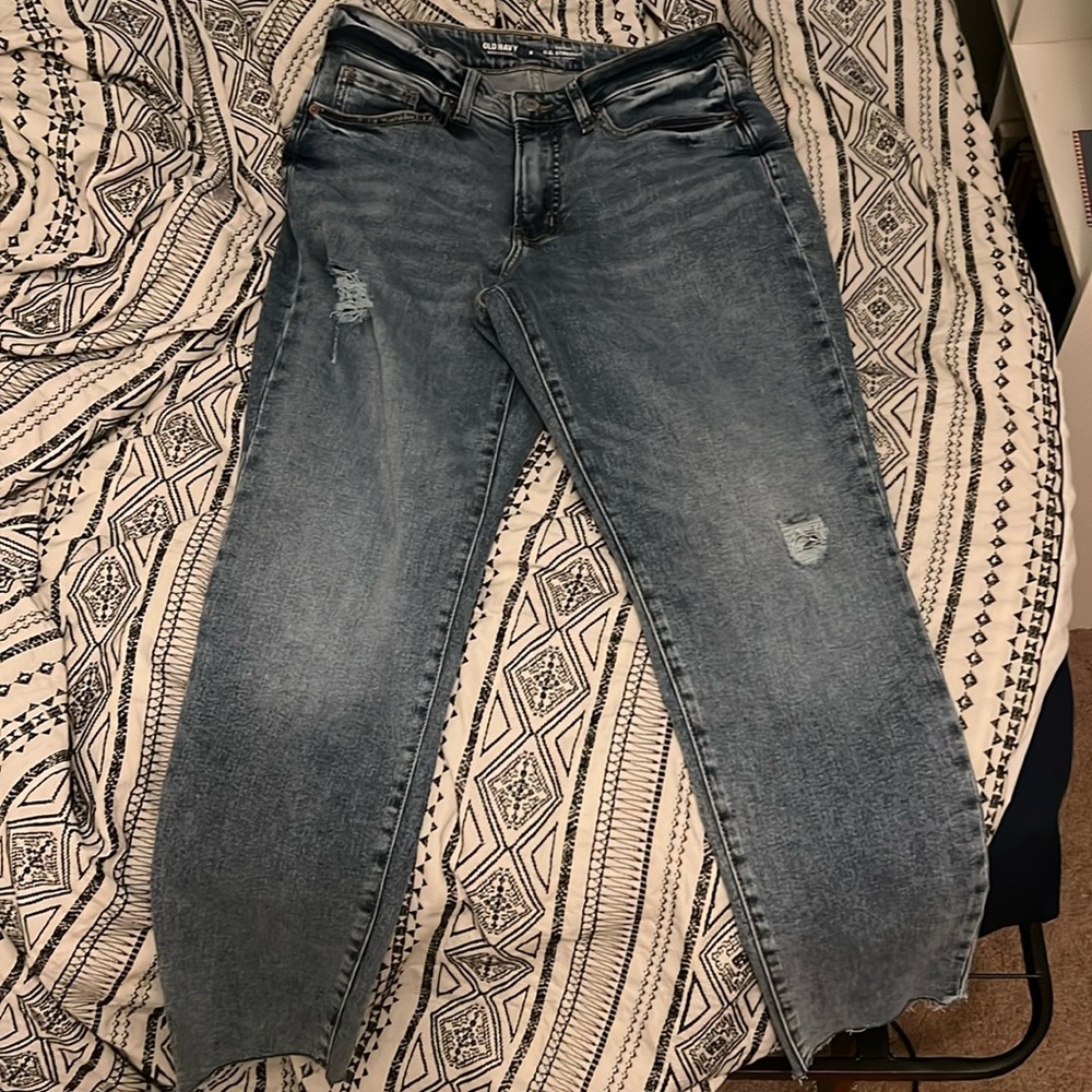 Medium-Wash Blue Jeans